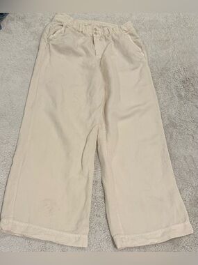 Wrap London Linen-Blend Wide-Leg Pants Size 12